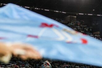 La afición del Celta, siempre presente en Balaídos